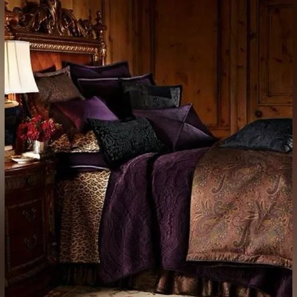 RALPH LAUREN SOCIALITE JEWEL TONES PAISLEY QUEEN SZ BED SKIRT - Picture 1 of 4